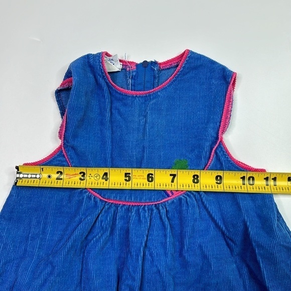 Vintage Hartstrings Blue Corduroy Jumper Dress Size 2T - Picture 4 of 7